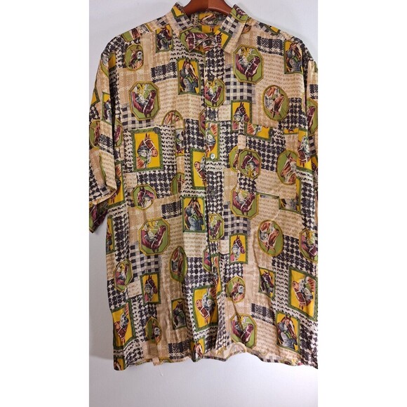 Vtg Adult Rare TED LAPIDUS PARIS Silk Equestrian Button Front Sz Large Cowboy - Picture 6 of 9